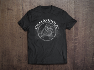 CHALKOHOLIC Powerlifting Tshirt  and Hoodie design | T-shirt Design by Pinky 