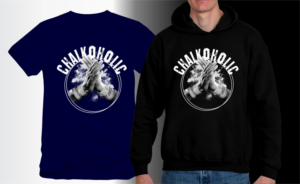 CHALKOHOLIC Powerlifting Tshirt  and Hoodie design
