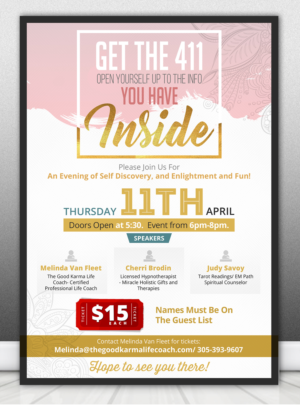April 11th Event- Islamorada- Coaching/Tarot/Hypnotherapy | Flyer-Design von SAI DESIGNS