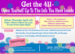 April 11th Event- Islamorada- Coaching/Tarot/Hypnotherapy | Diseño de Flyer por NATURAL SRI