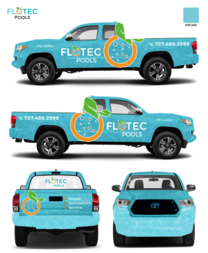 Truck Wrap Design for Awesome Pool Company | Design de Covering de Véhicule par SAI DESIGNS