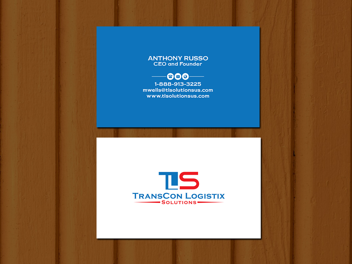 Business Card Design by Creations Box 2015 for TransCon Logistix Solutions  | Design #21067381
