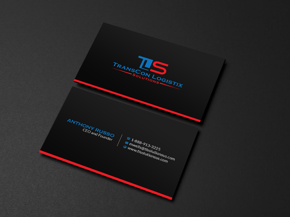 Business Card Design by Creations Box 2015 for TransCon Logistix Solutions  | Design #21067382