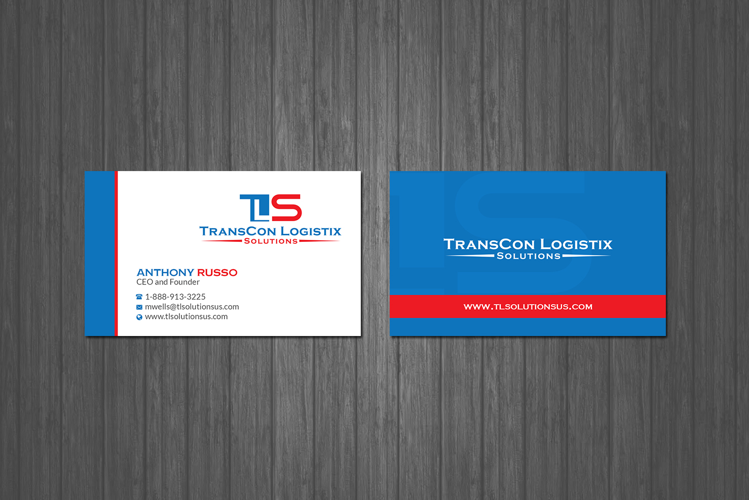 Business Card Design by Creations Box 2015 for TransCon Logistix Solutions  | Design #21067903