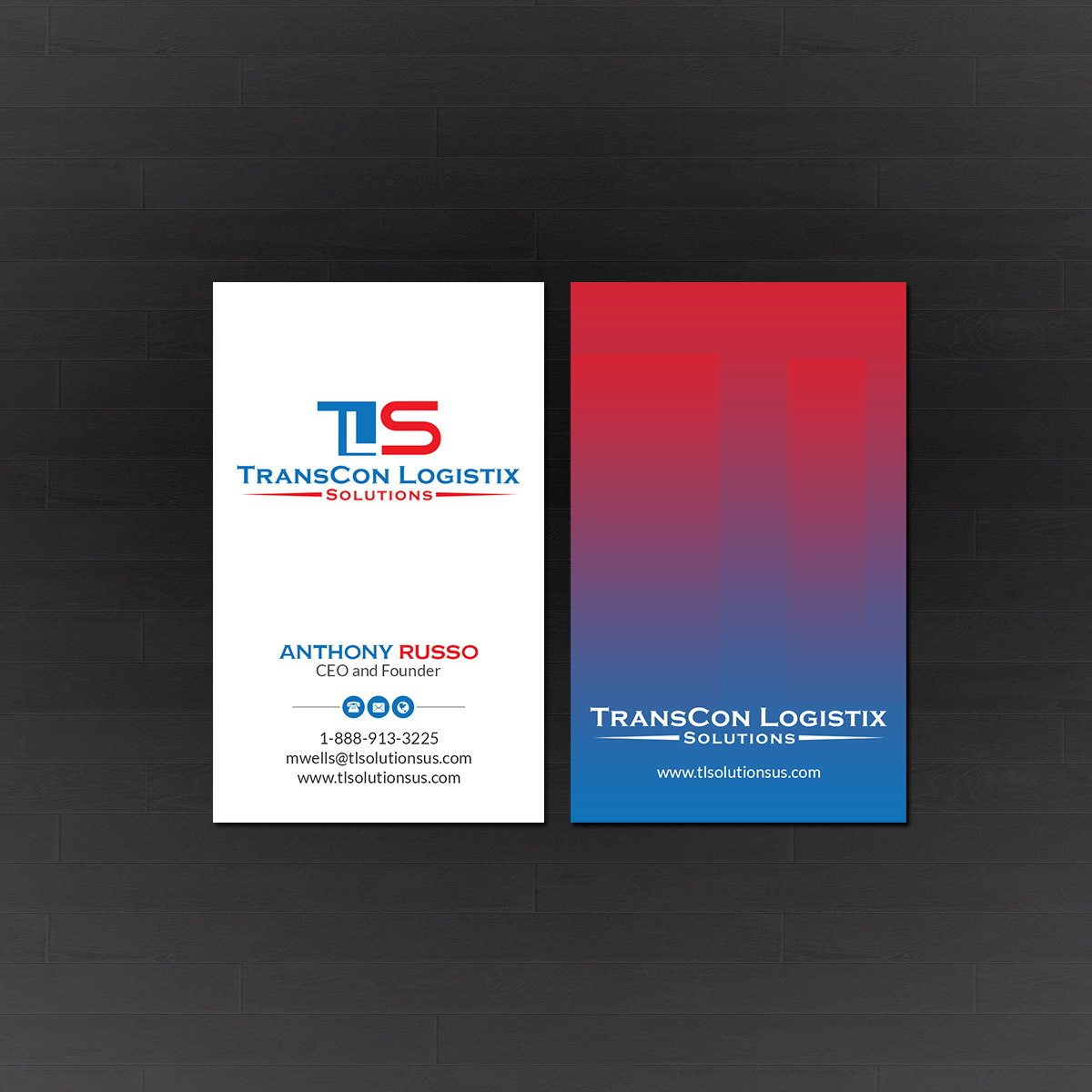 Business Card Design by Creations Box 2015 for TransCon Logistix Solutions  | Design #21067906