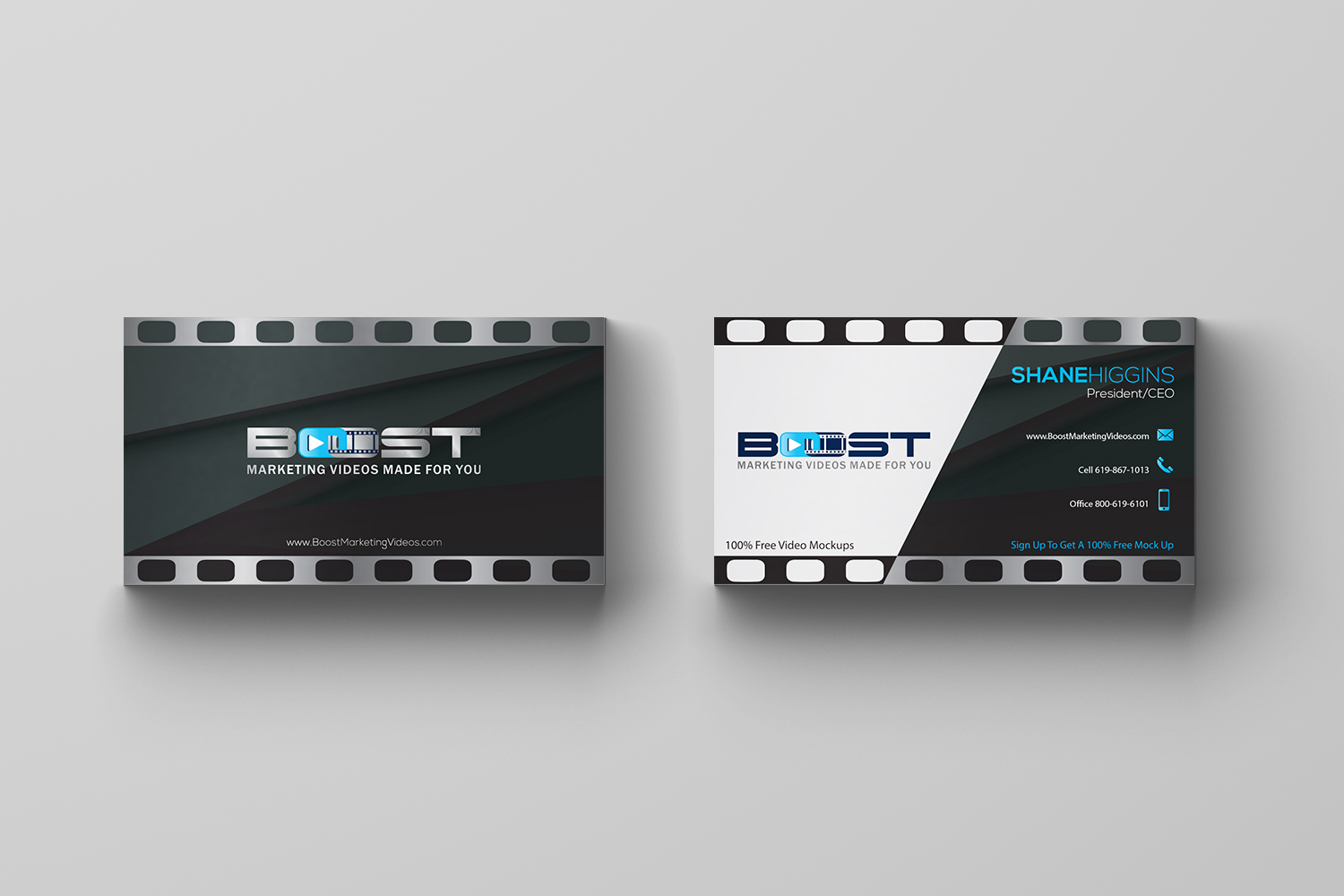 Modern, Professional, Video Production Business Card Design for Shane