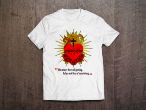 SacredHeartTshirtfor Youth Summer program | T-shirt Design by Pinky 