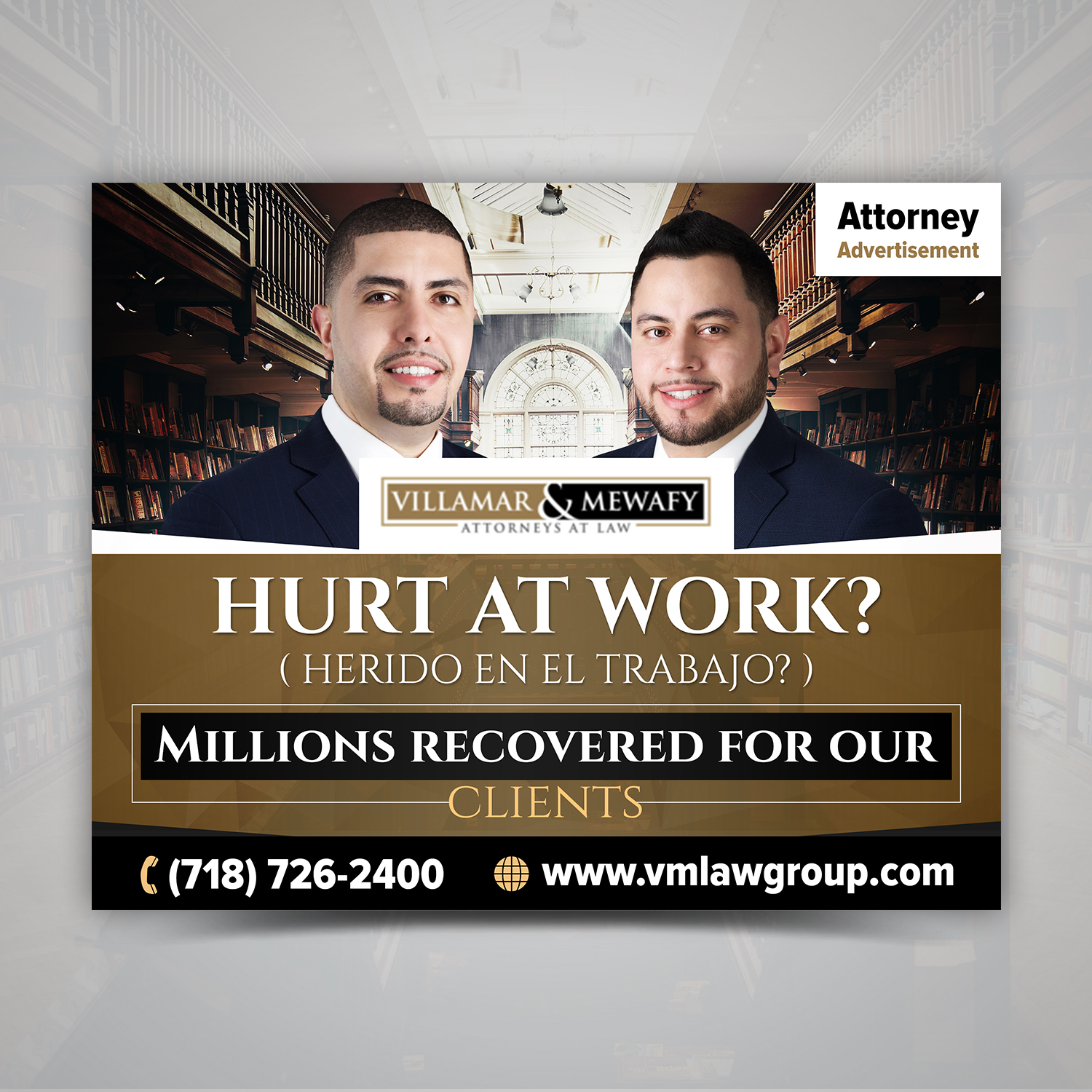 Signage Design by SAI DESIGNS for Villamar Law Group | Design #21095927