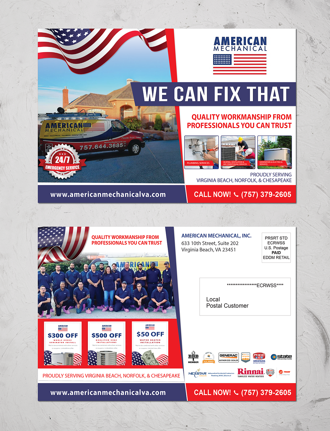 Diseño de Flyer por alex989 para American Mechanical | Diseño #21075857