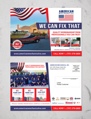 Flyer Design by alex989 for American Mechanical | Design: #21075857