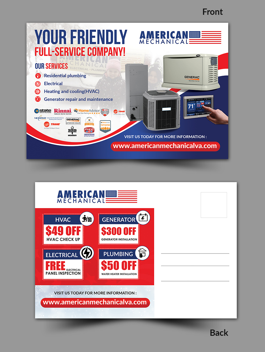 Diseño de Flyer por innovative earth para American Mechanical | Diseño #21076804