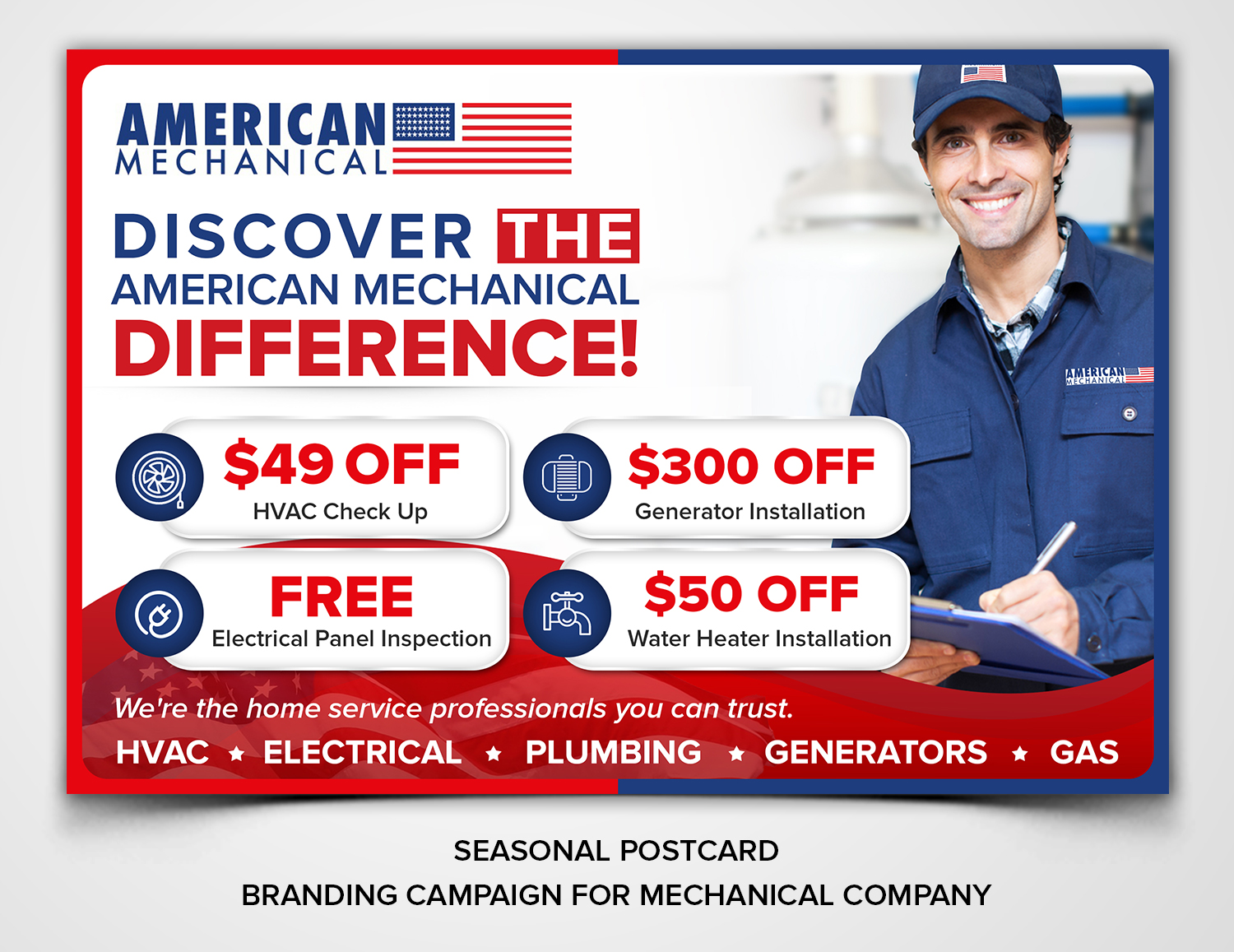 Flyer Design by SAI DESIGNS for American Mechanical | Design #21133960