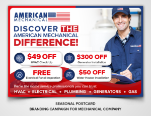 Seasonal Postcard - Branding Campaign for Mechanical Company | Flyer Design by SAI DESIGNS