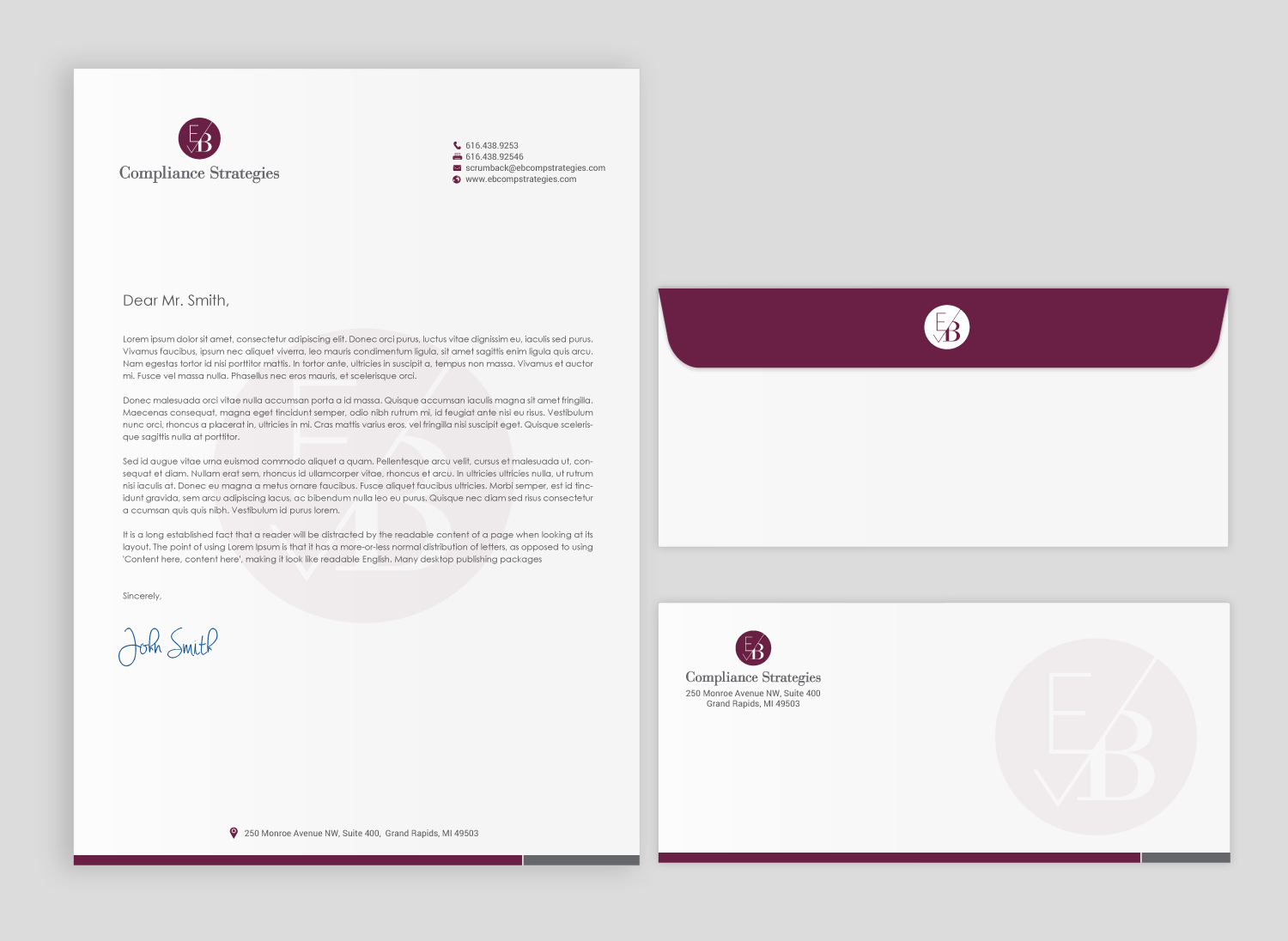 Stationery Design by chandrayaan.creative for EB Compliance Strategies, LLC | Design #21087068