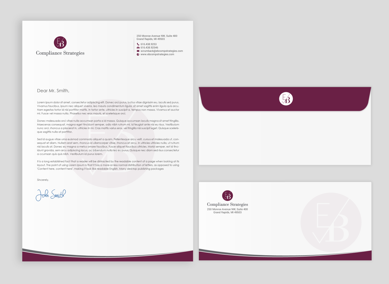 Stationery Design by chandrayaan.creative for EB Compliance Strategies, LLC | Design #21087070