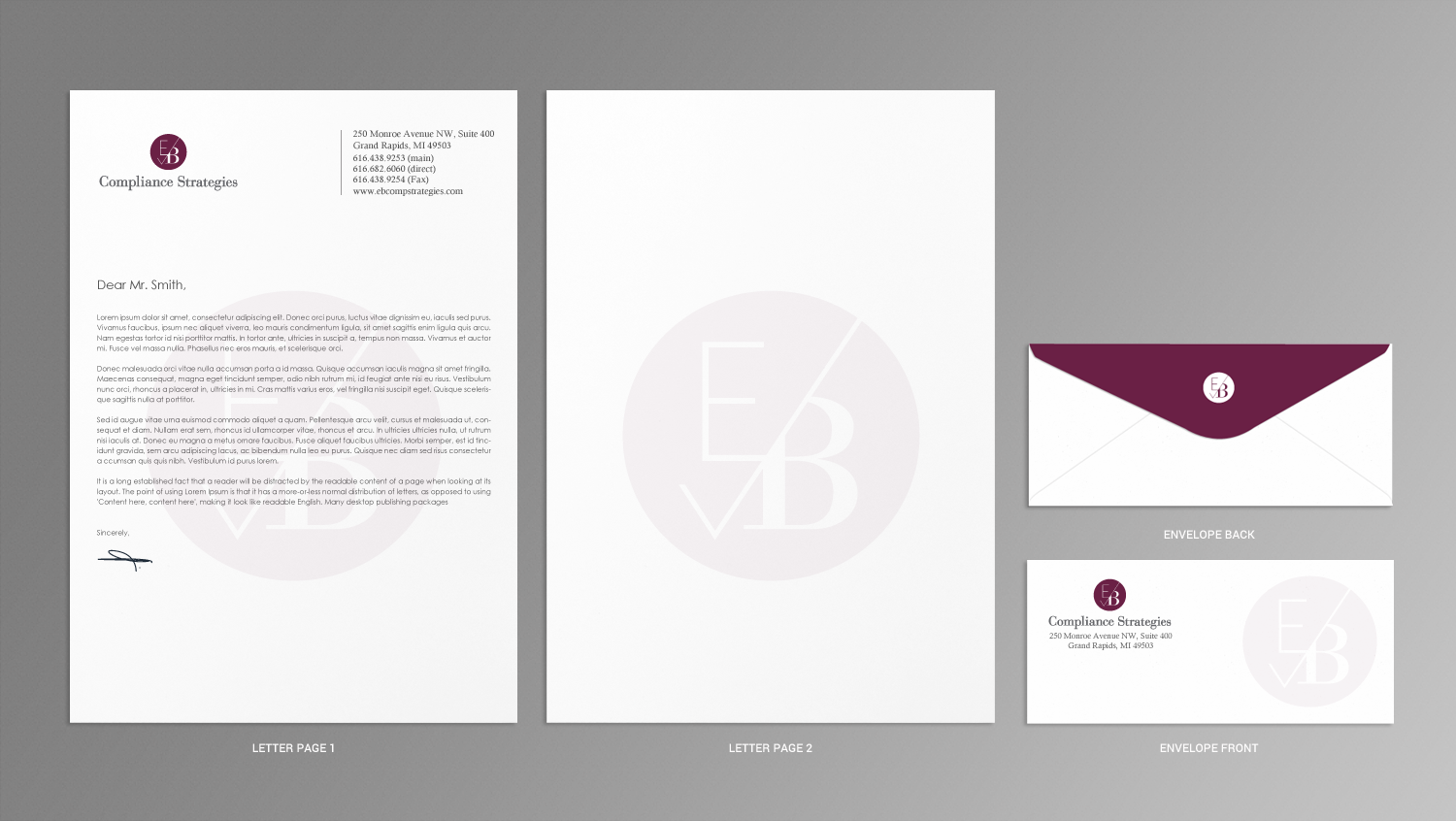 Stationery Design by chandrayaan.creative for EB Compliance Strategies, LLC | Design #21095834
