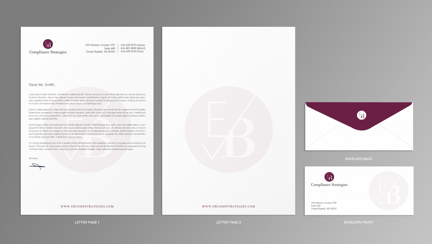 Stationery Design by chandrayaan.creative for EB Compliance Strategies, LLC | Design #21095836