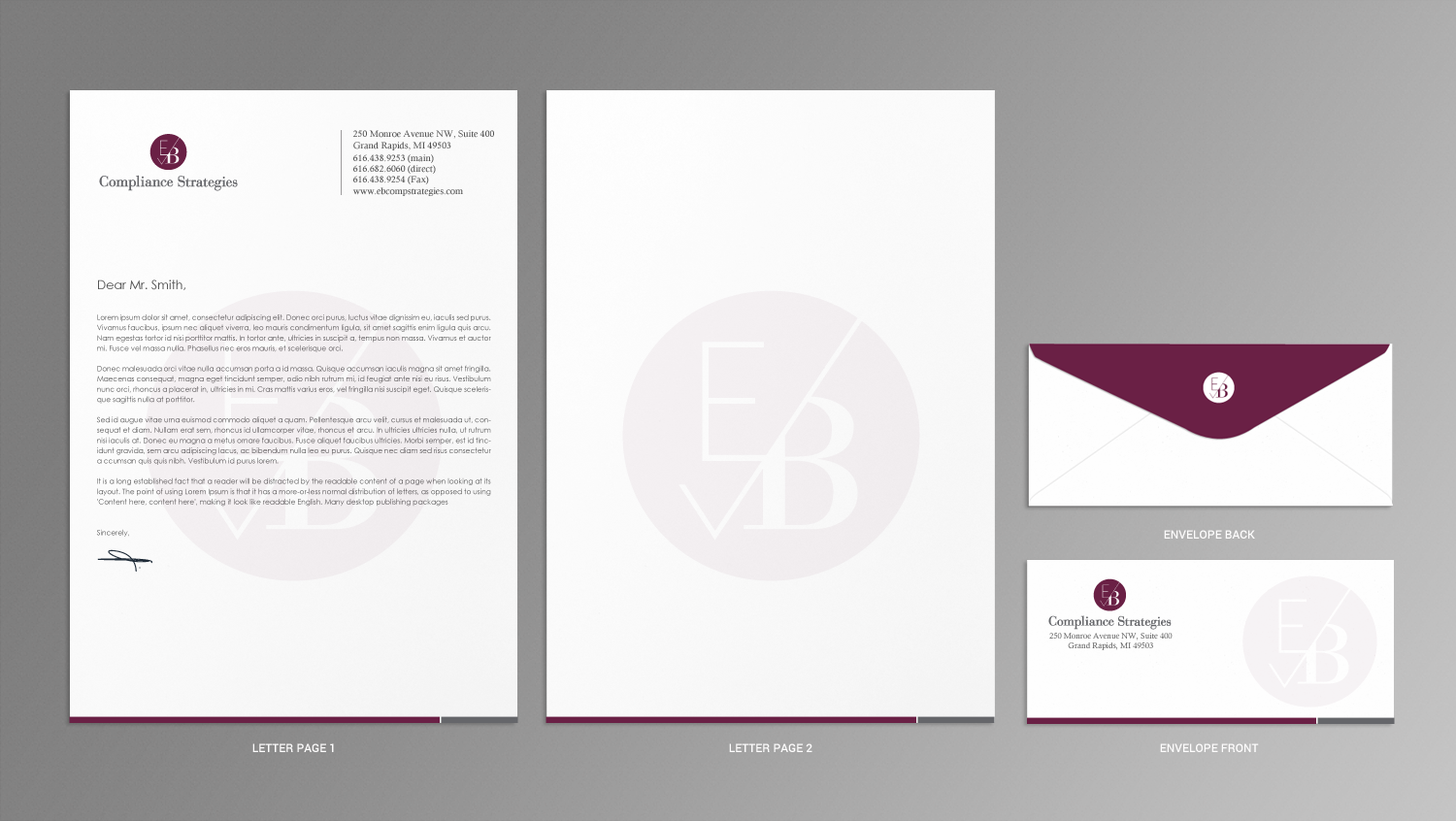 Schreibwaren-Design von chandrayaan.creative für EB Compliance Strategies, LLC | Design #21095845