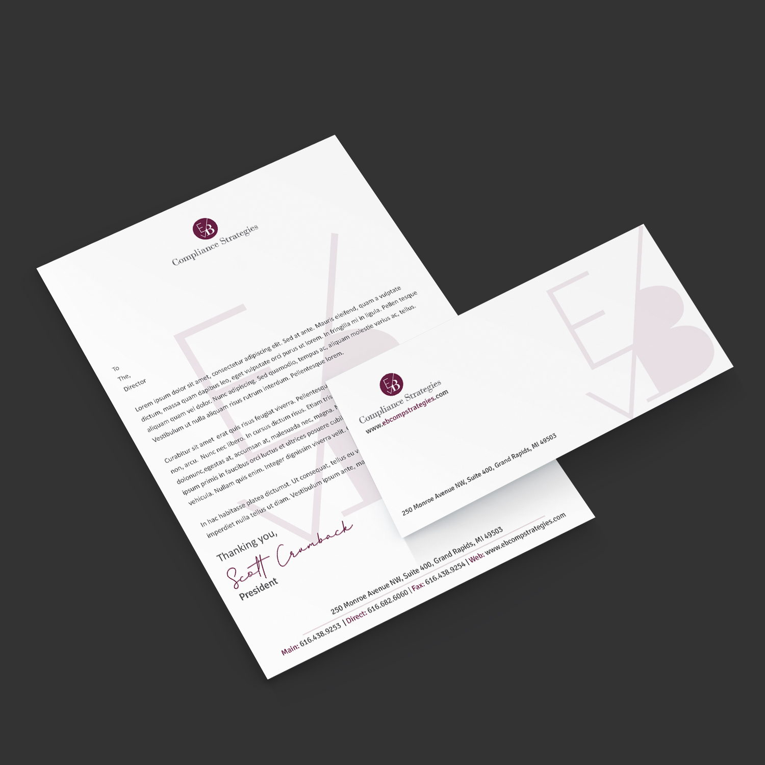 Stationery Design by Creative Jiniya for EB Compliance Strategies, LLC | Design #21099316