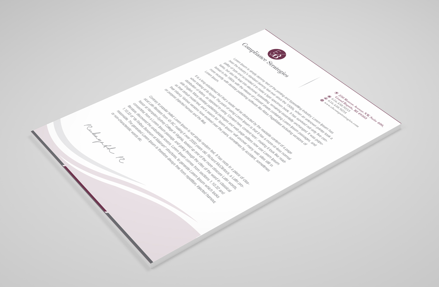 Stationery Design by Petter Goms for EB Compliance Strategies, LLC | Design #21079034