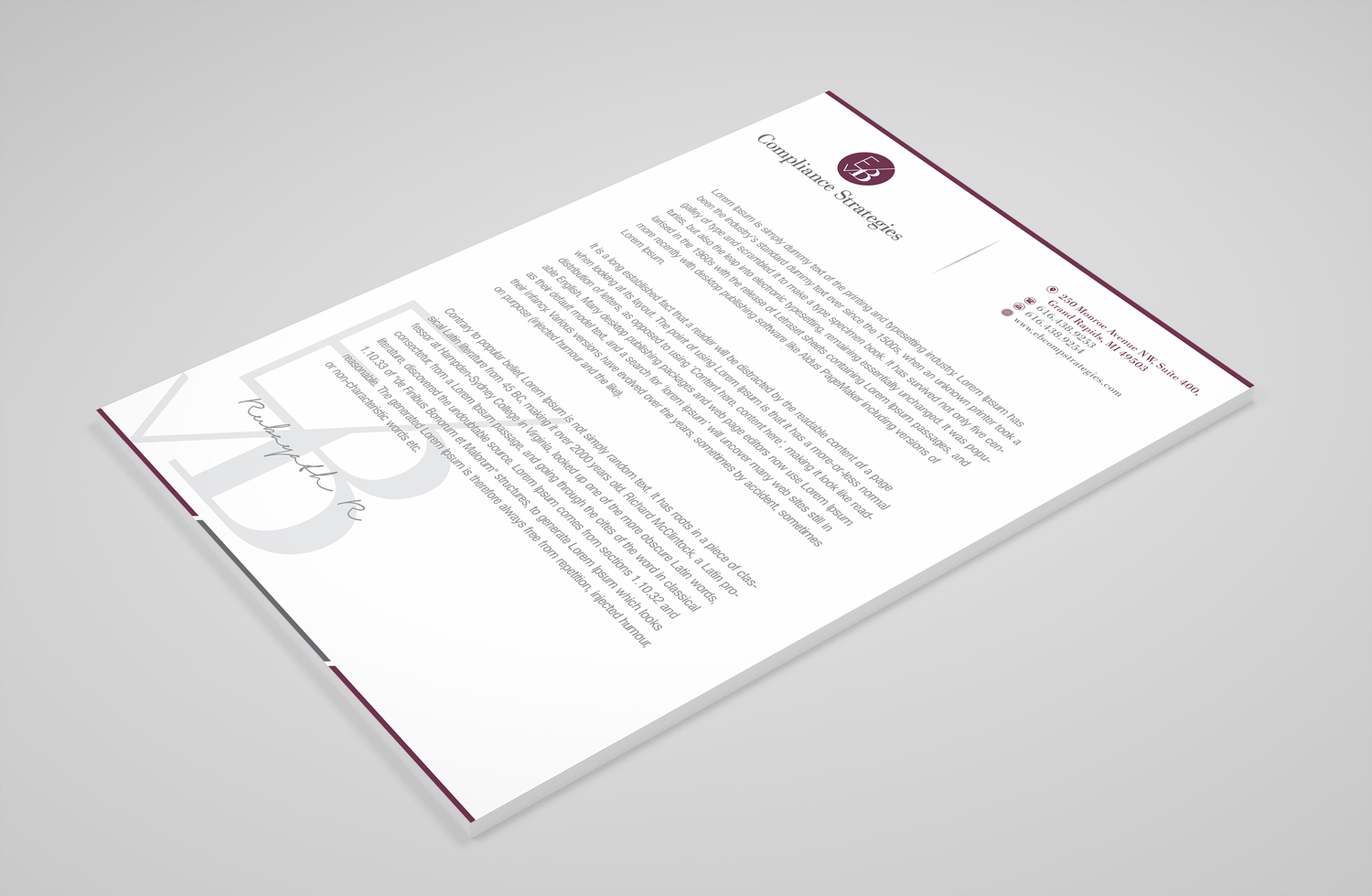 Design de Papeterie par Petter Goms pour EB Compliance Strategies, LLC | Design #21087238