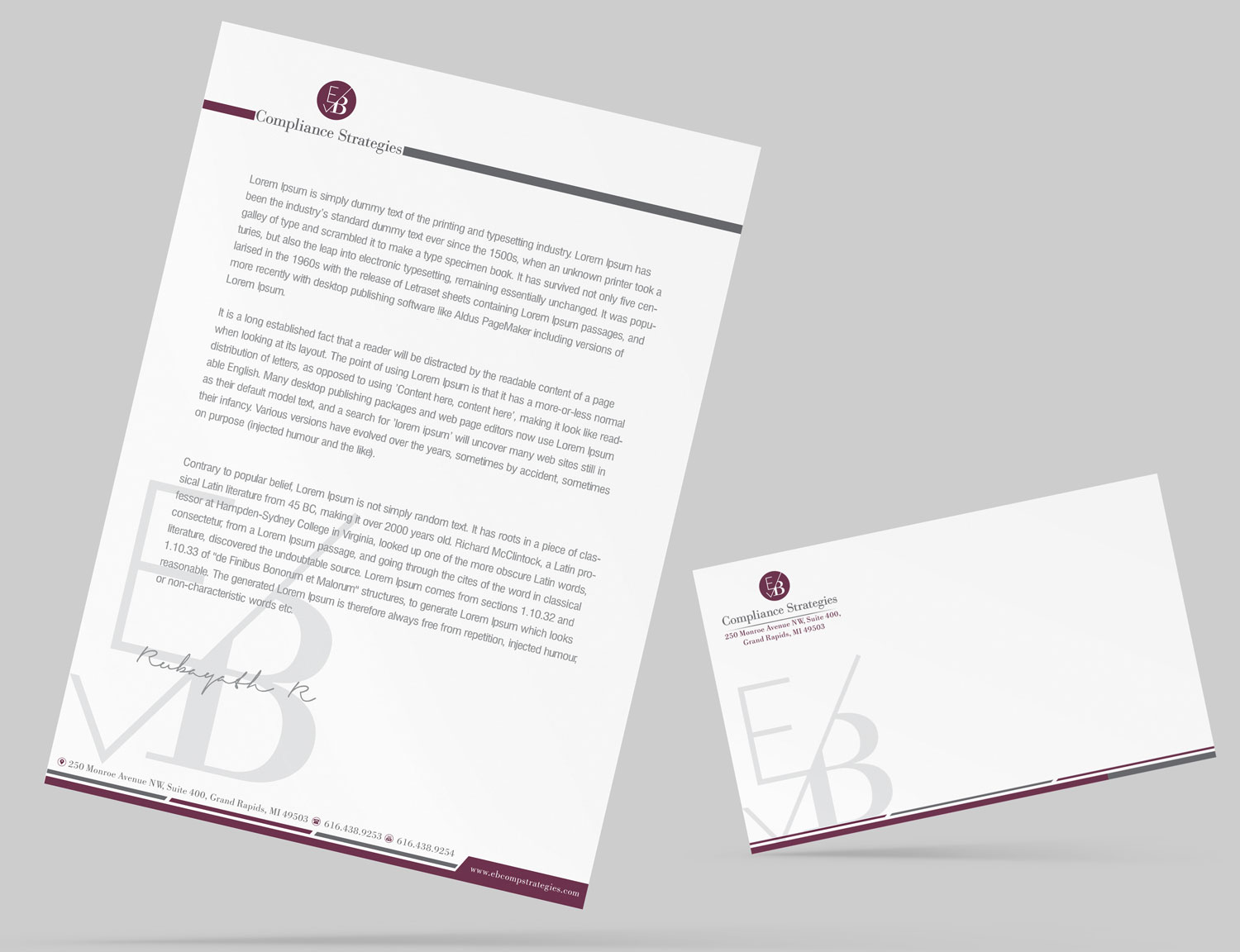 Stationery Design by Petter Goms for EB Compliance Strategies, LLC | Design #21096602