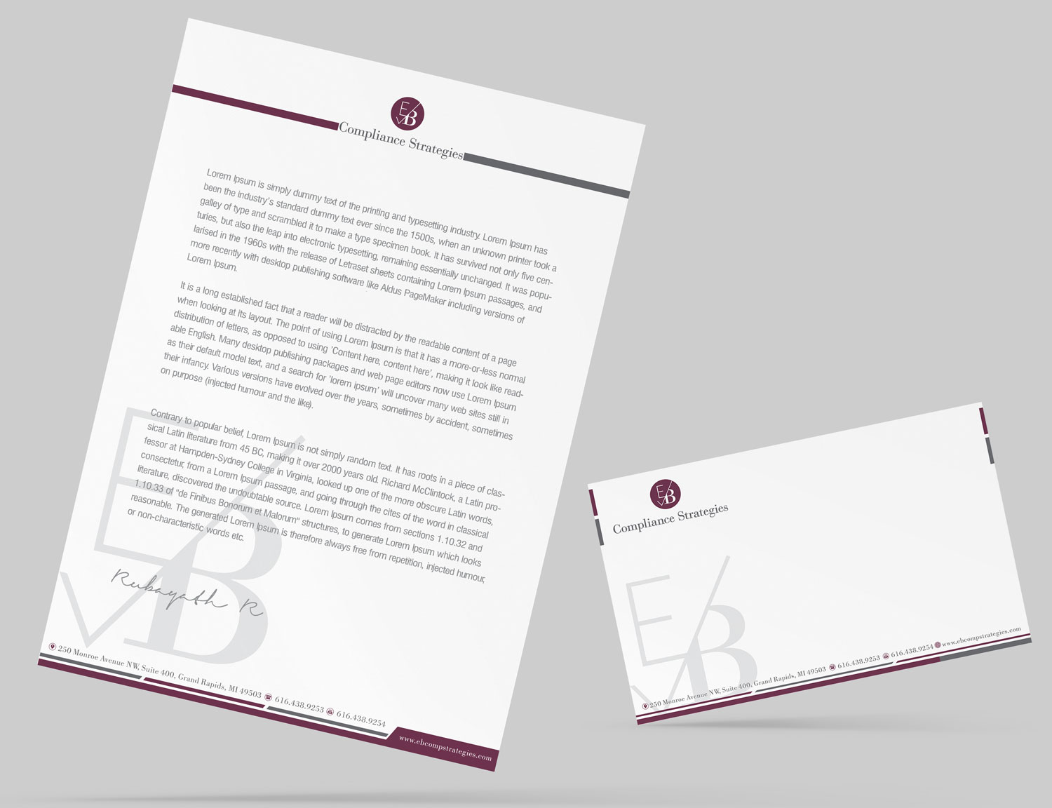 Diseño de Papelería por Petter Goms para EB Compliance Strategies, LLC | Diseño #21096699