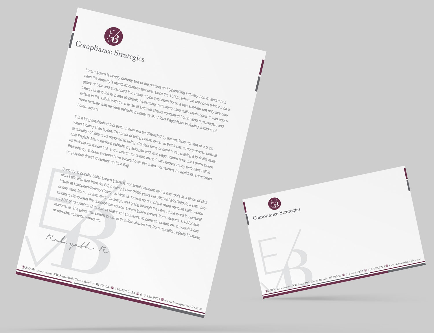 Diseño de Papelería por Petter Goms para EB Compliance Strategies, LLC | Diseño #21096700