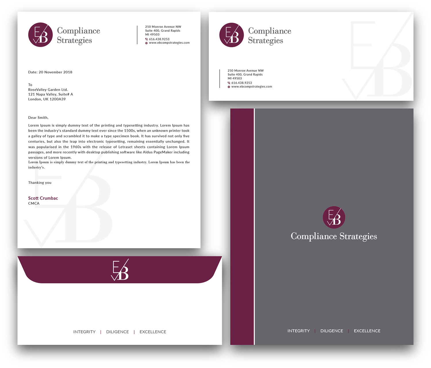 Stationery Design by Bold Pixels for EB Compliance Strategies, LLC | Design #21096562