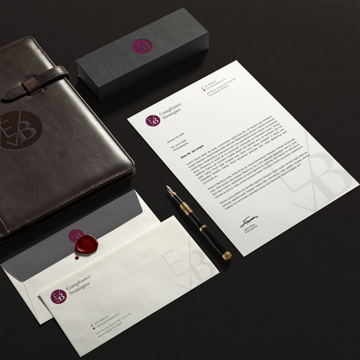 Stationery Design by haru_ichiban for EB Compliance Strategies, LLC | Design #21098402