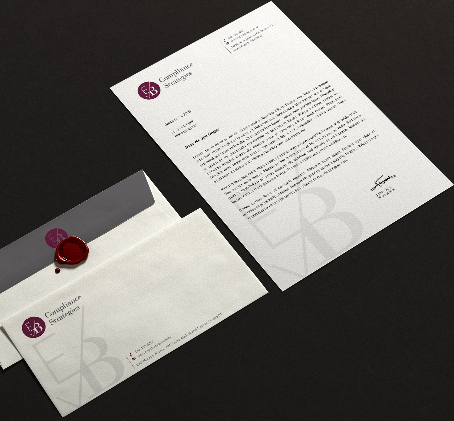 Stationery Design by haru_ichiban for EB Compliance Strategies, LLC | Design #21098636