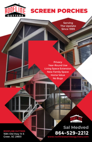 Roofline screen porch | Flyer Design by elenaivanova