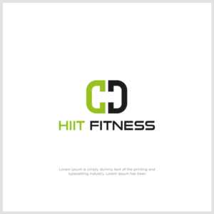 HF ( short for HIIT Fitness) or HIIT with a tire or Gear/cogwheel around the letters, or next to letters.  | Logo-Design von luthfansa 2