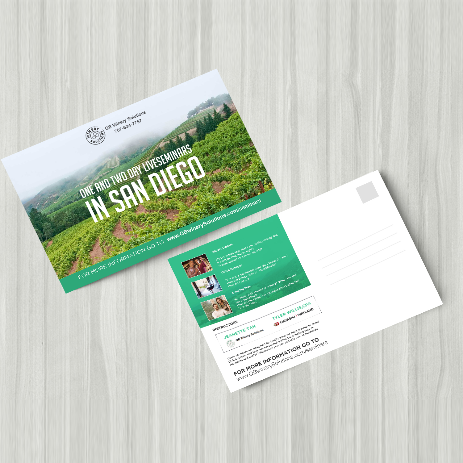Postcard Design by debdesign for QB Winery Solutions | Design #21093120