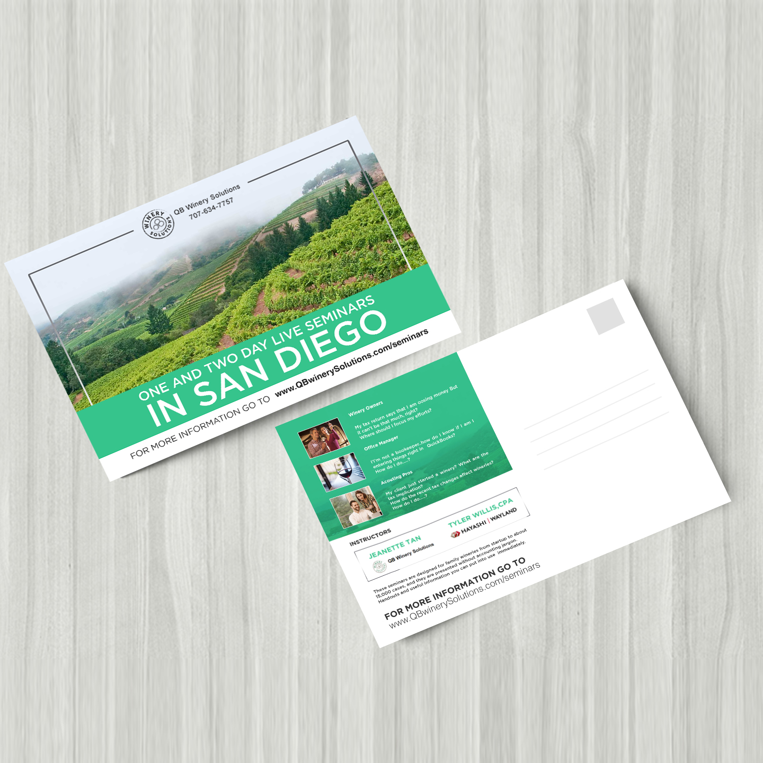 Postcard Design by debdesign for QB Winery Solutions | Design #21094699