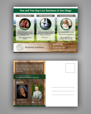 Design de Carte Postale par ecorokerz pour QB Winery Solutions | Design : #21092467