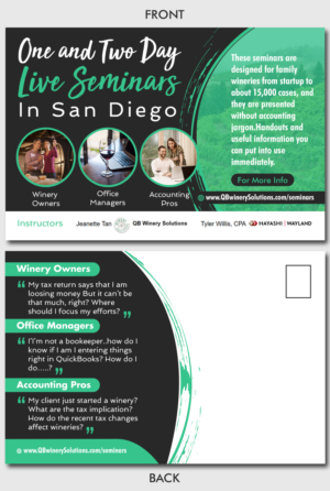 Seminar promotion postcard | Postcard Design by TSU Creations
