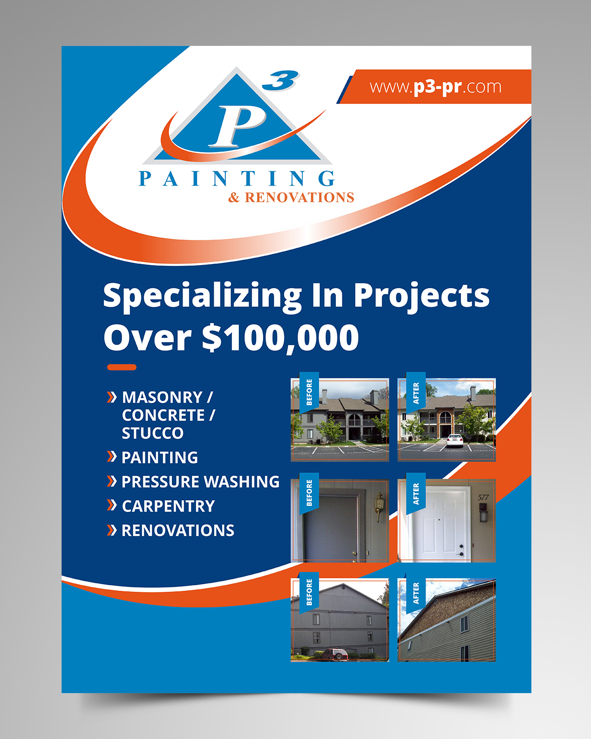 Graphic Design by ecorokerz for P3 Painting & Renovations | Design #21121474
