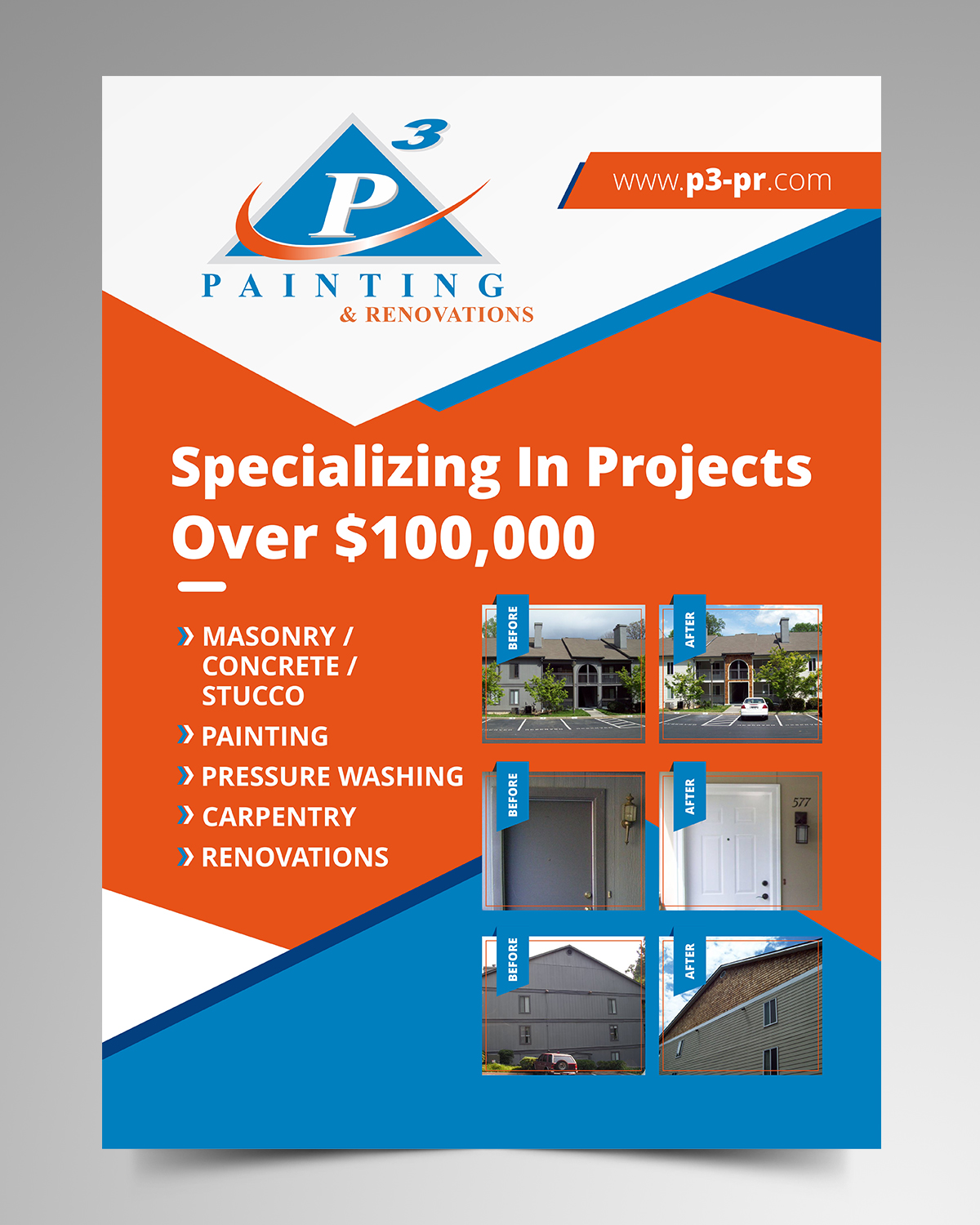 Graphic Design by ecorokerz for P3 Painting & Renovations | Design #21121476
