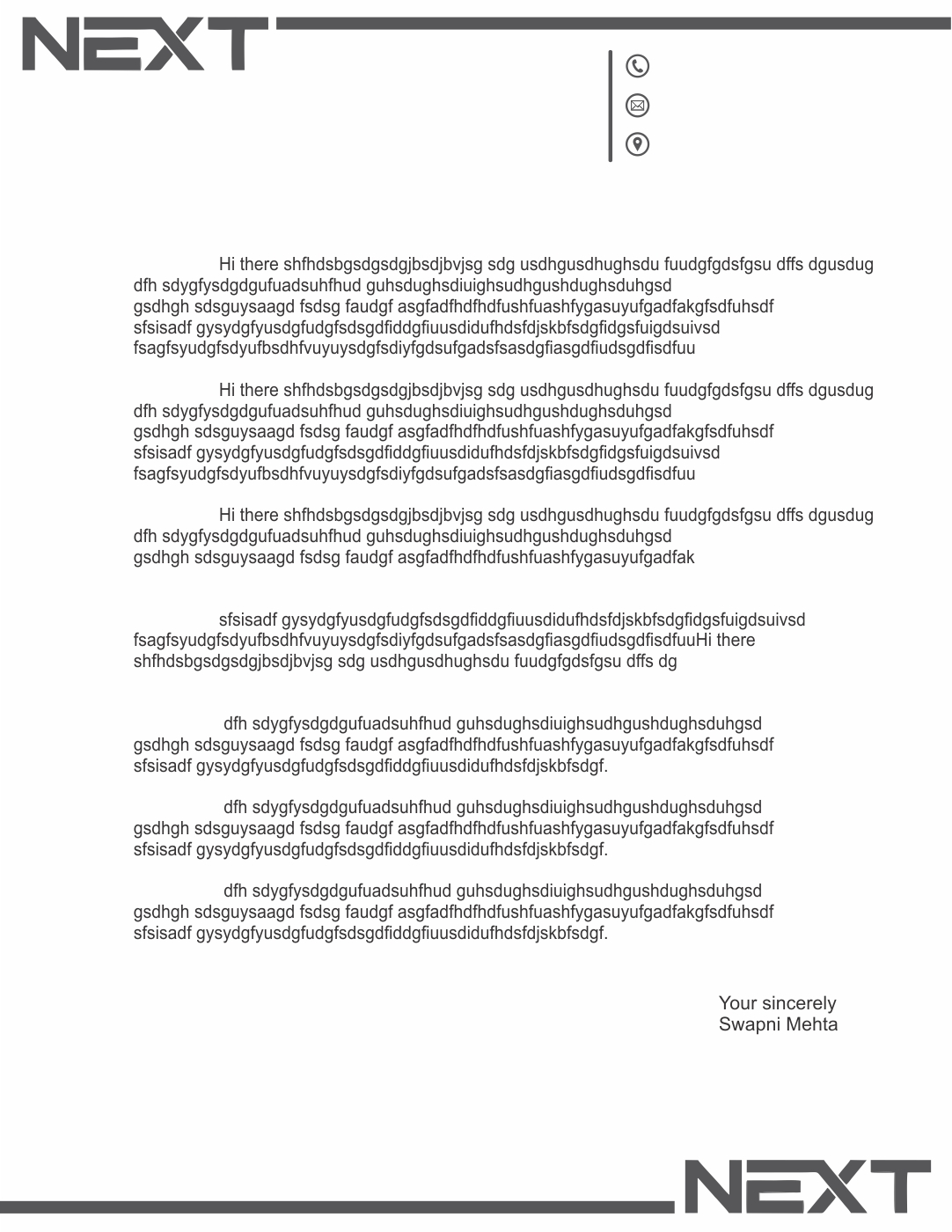 Letterhead Design by Swapnil Mehta - VectaPix for this project | Design #21112150