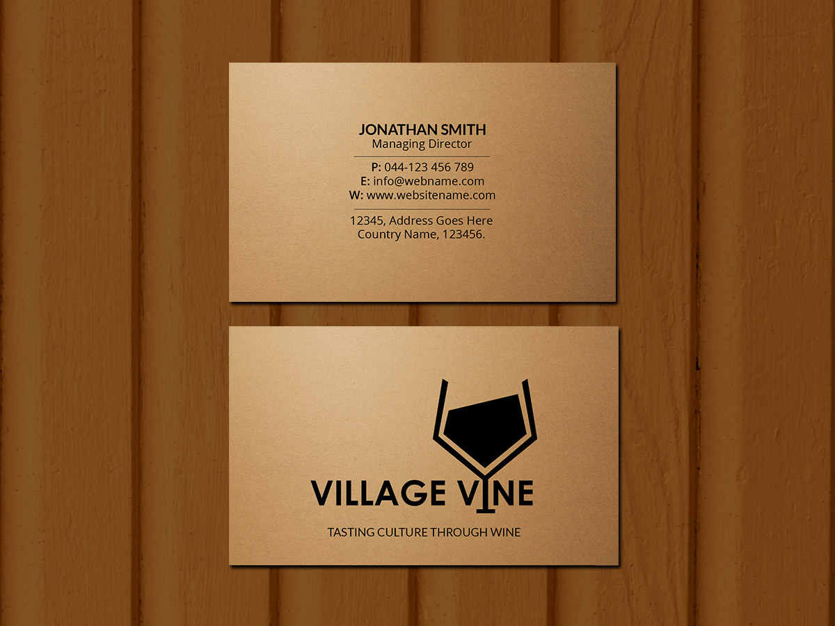 Visitenkarten-Design von Creations Box 2015 für Village Vine | Design #21093897