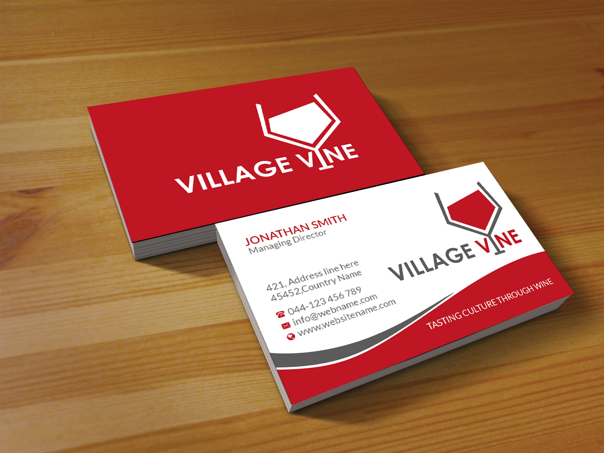 Business Card Design by Creations Box 2015 for Village Vine | Design #21093898