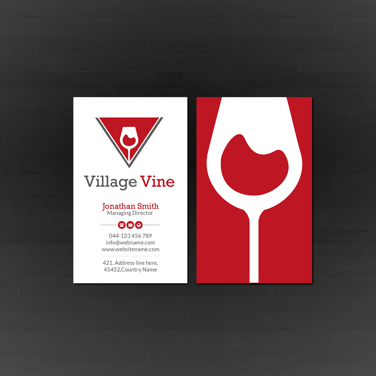 Business Card Design by Creations Box 2015 for Village Vine | Design #21093905