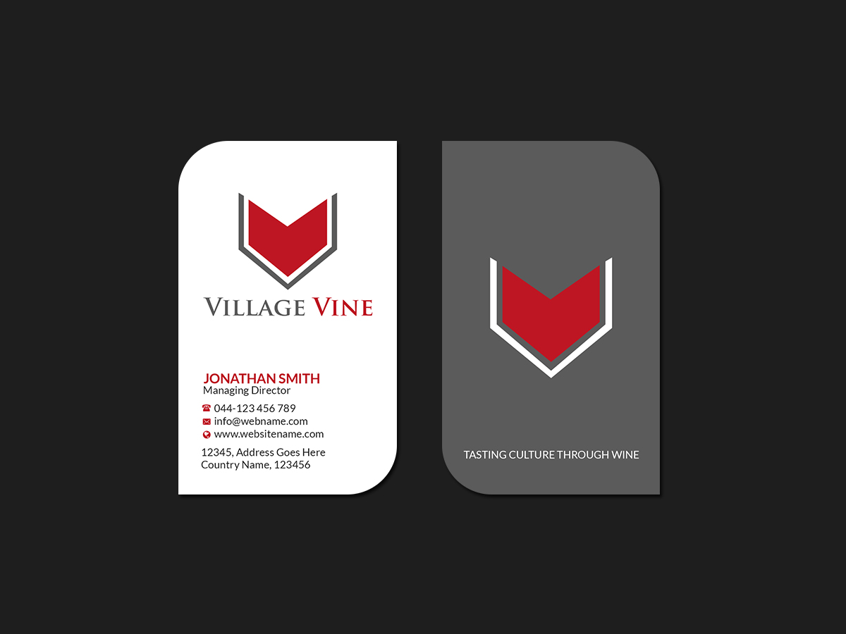 Business Card Design by Creations Box 2015 for Village Vine | Design #21093920