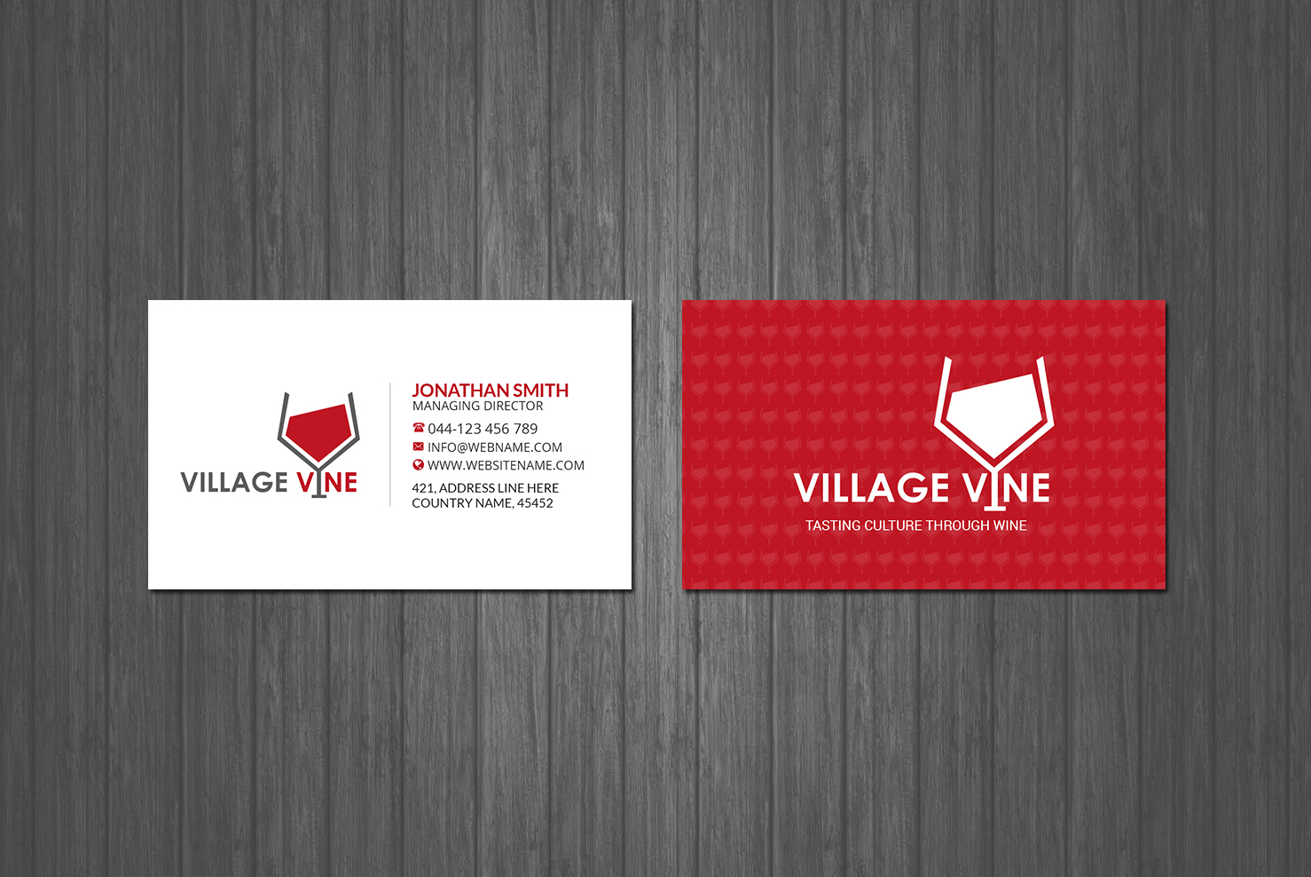 Design de Carte de Visite par Creations Box 2015 pour Village Vine | Design #21094289