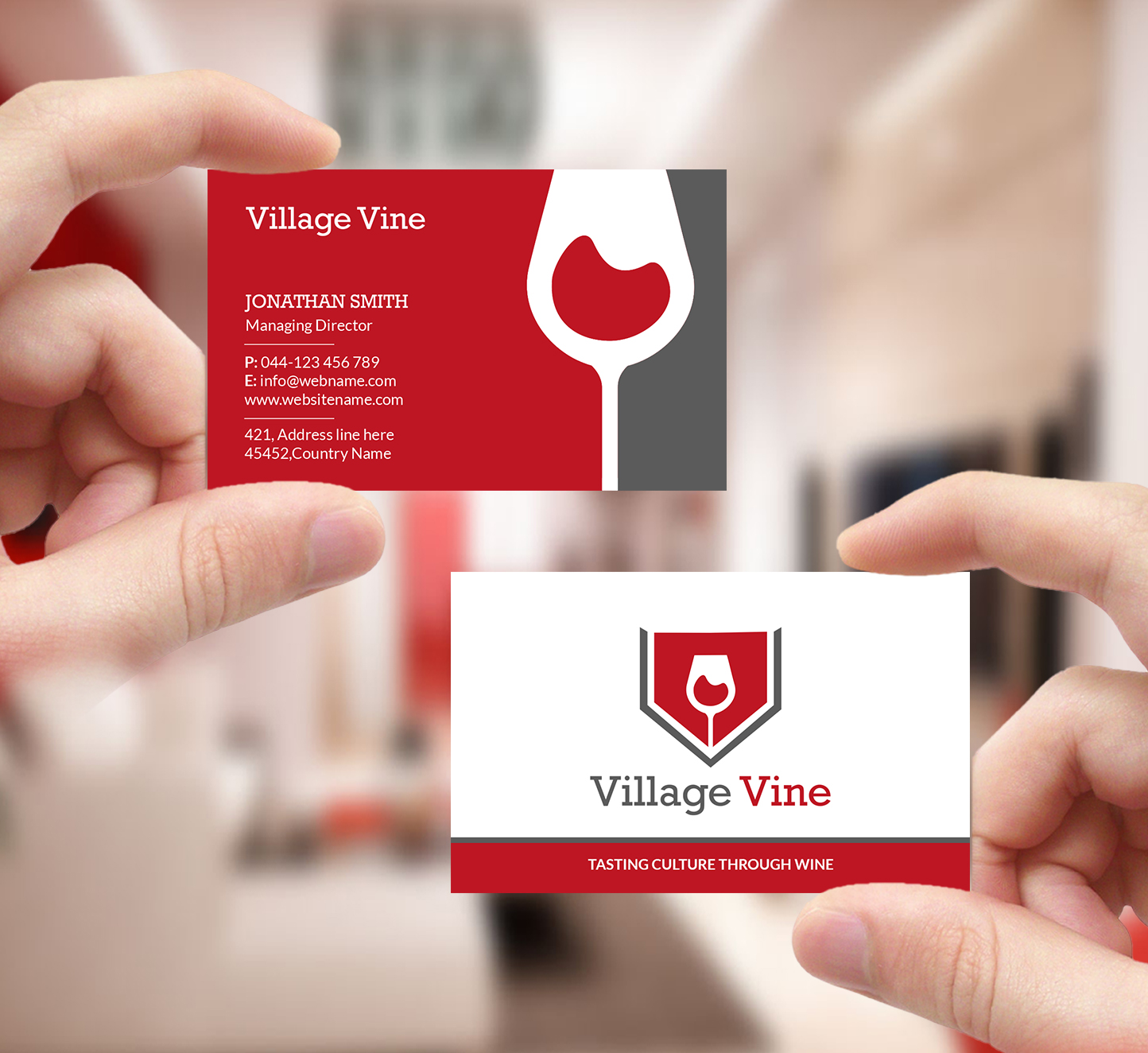 Design de Carte de Visite par Creations Box 2015 pour Village Vine | Design #21094456