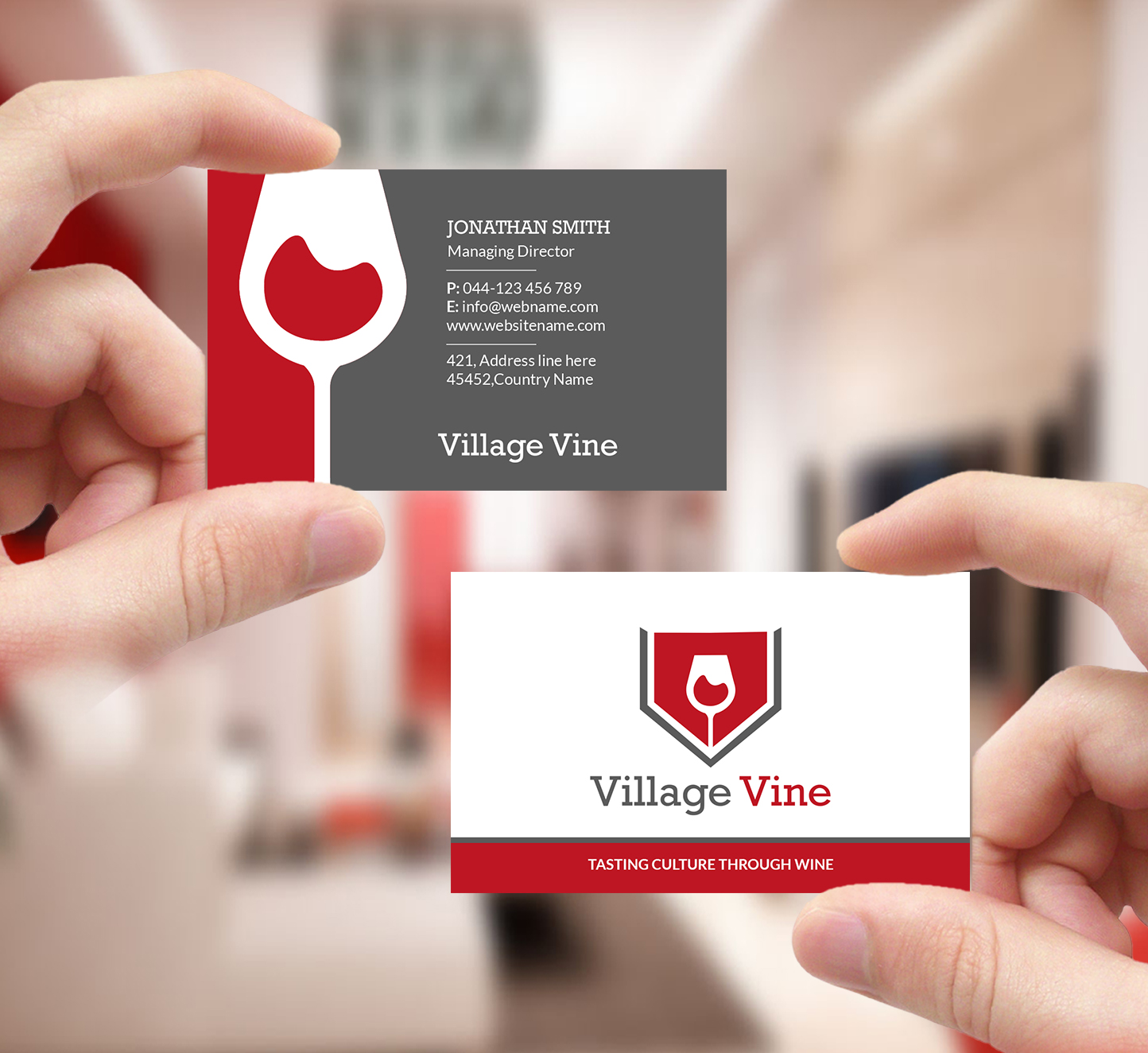 Design de Carte de Visite par Creations Box 2015 pour Village Vine | Design #21094457