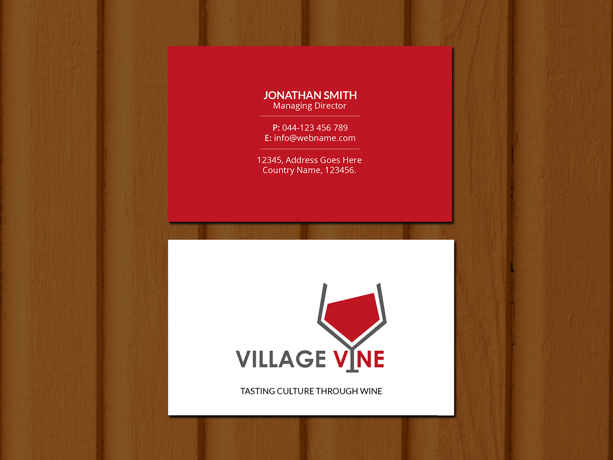 Design de Carte de Visite par Creations Box 2015 pour Village Vine | Design #21113277