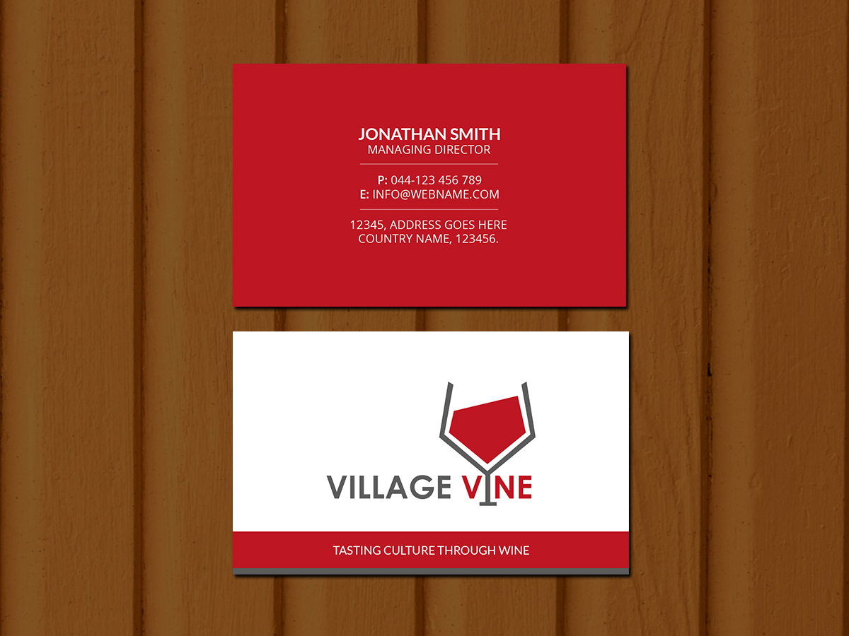 Business Card Design by Creations Box 2015 for Village Vine | Design #21113278