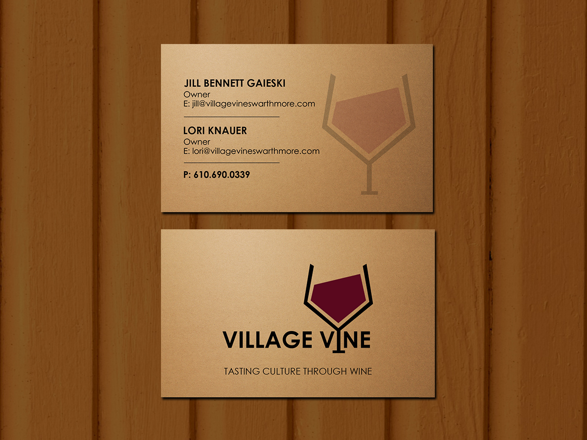 Design de Carte de Visite par Creations Box 2015 pour Village Vine | Design #21127612